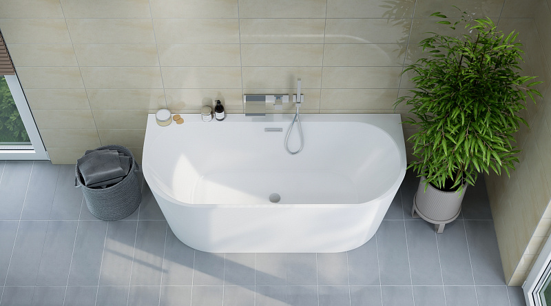 OCEANO Akril szabadonálló fürdőkád, térkád 170x75cm